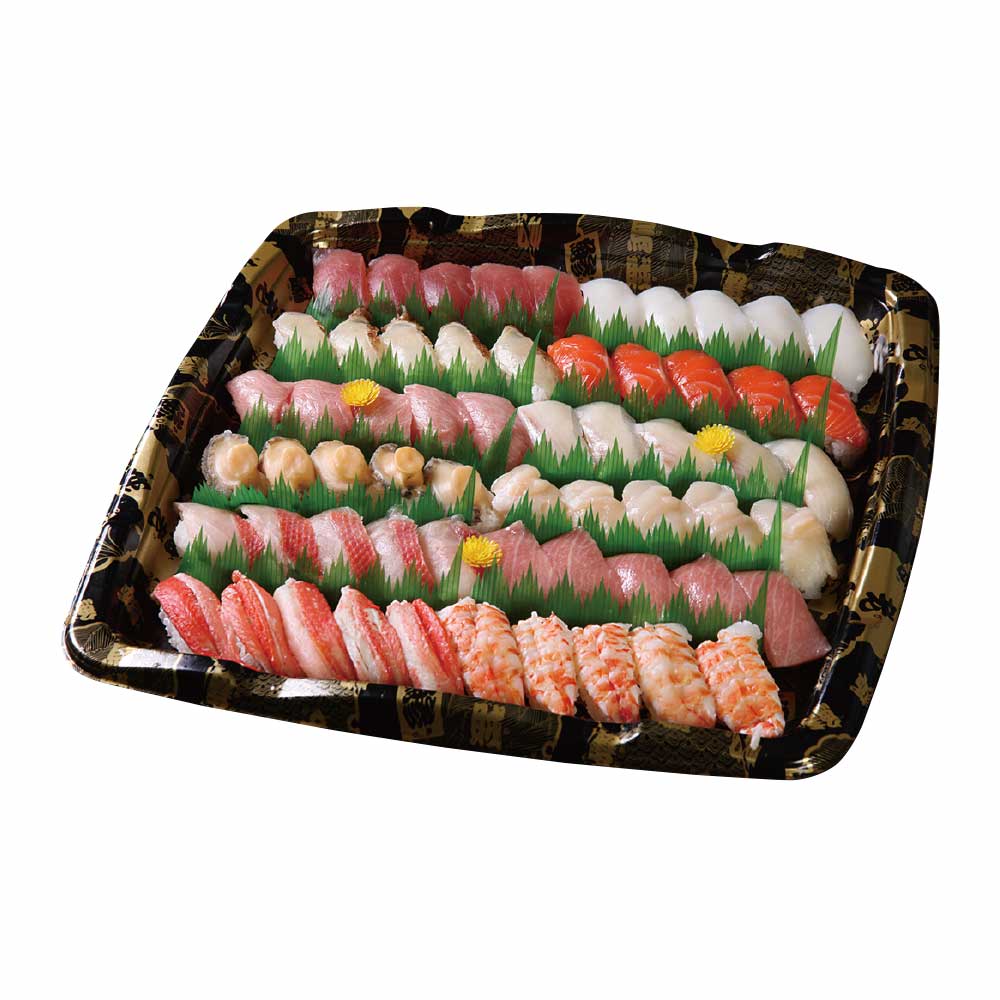お魚屋さんの握り寿司盛り合わせ　６０貫　約６～７人前
