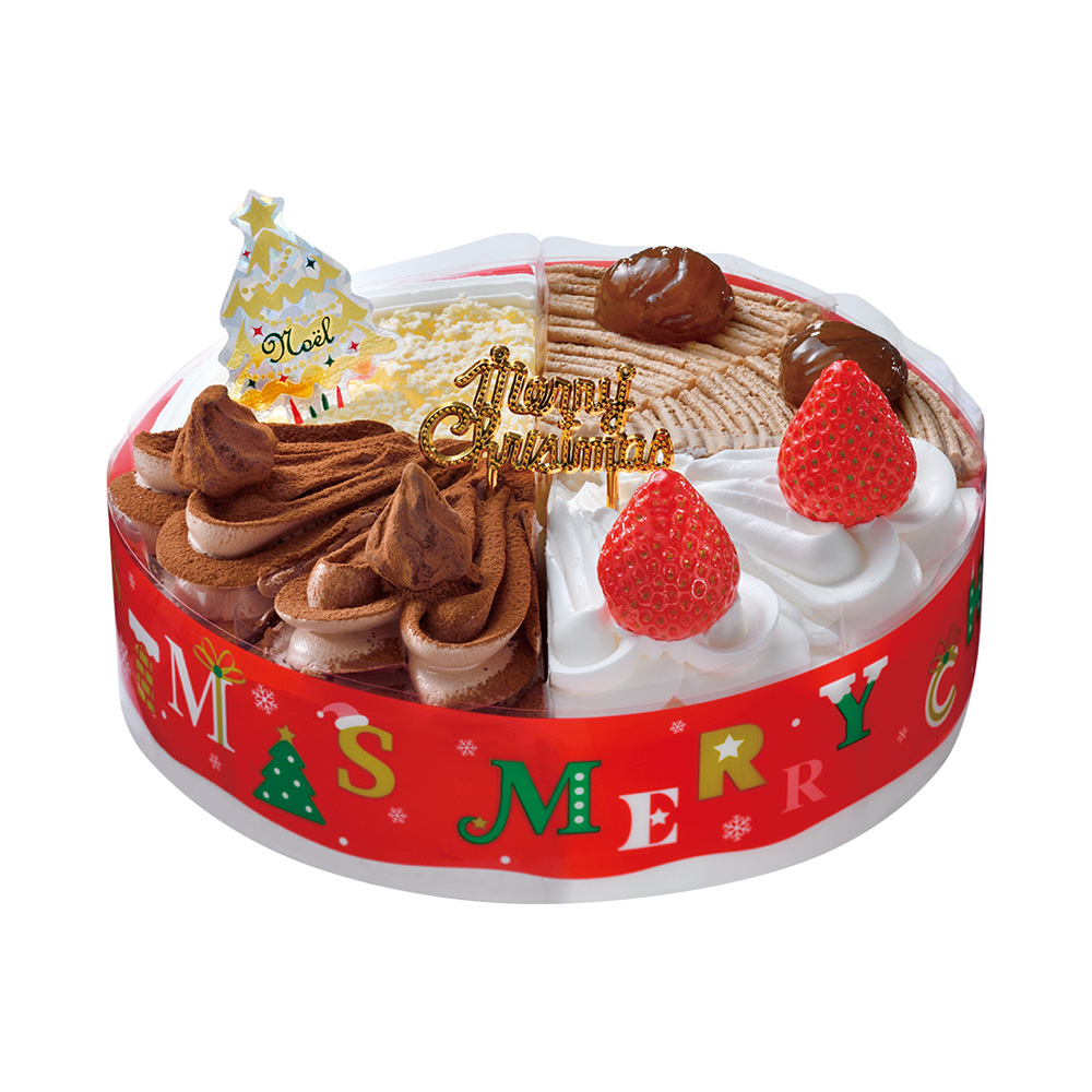 ヤマザキ クリスマス4種のアソートケーキ6号
