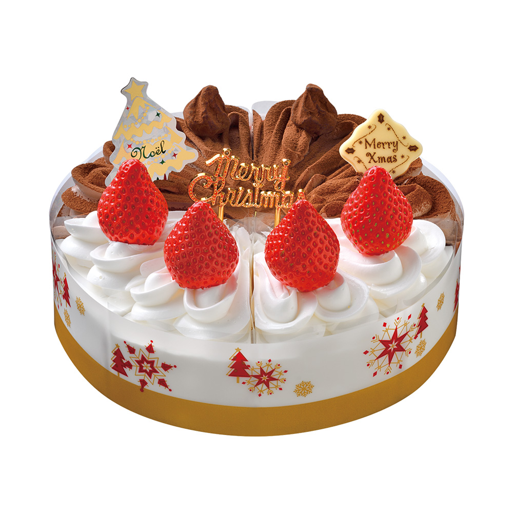 ヤマザキ クリスマス苺とチョコの切れてるケーキ6号