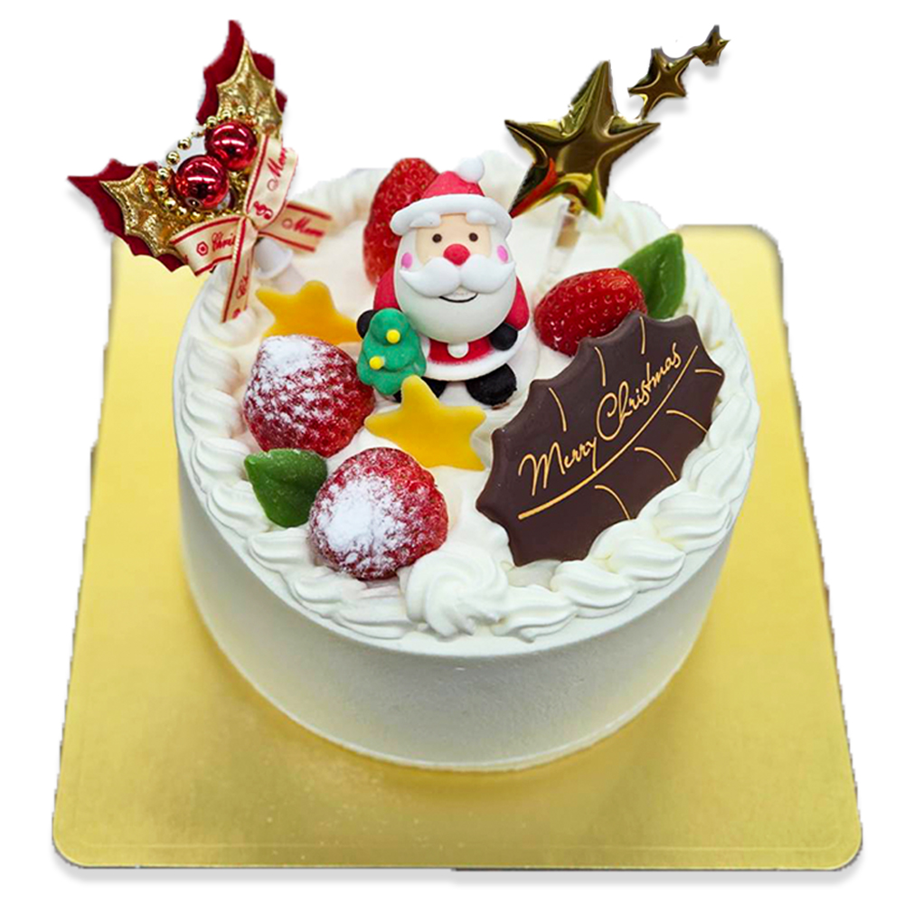 シェリール　上高地の生はちみつ入りクリームのいちごのクリスマスケーキ４号
