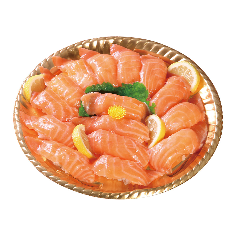 お魚屋さんのアトランティックサーモン握り寿司15貫