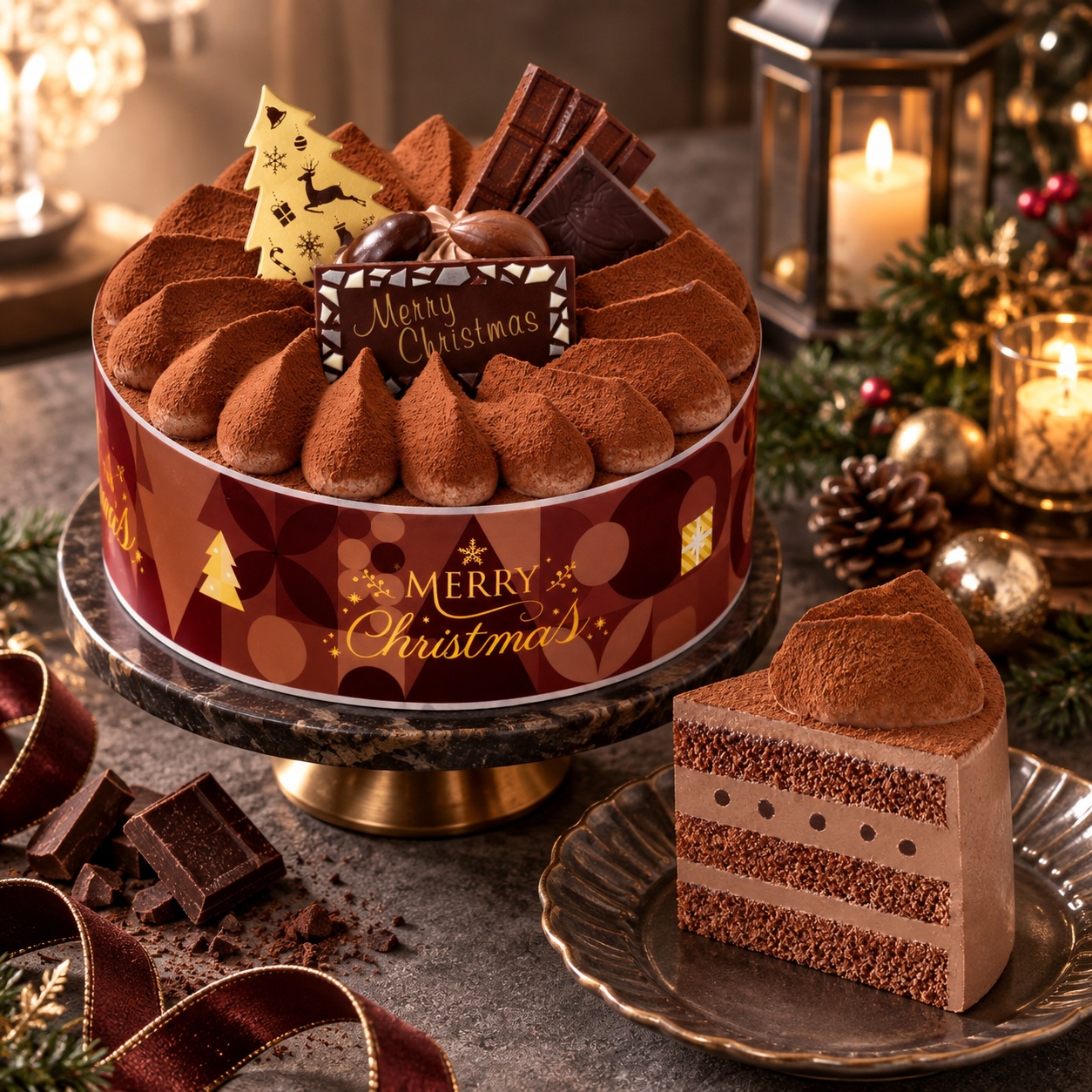 クリスマス生チョコケーキ６号