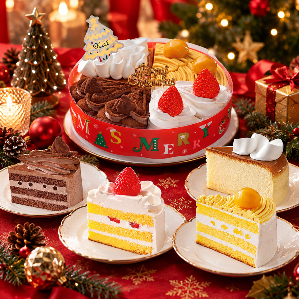 クリスマス４種のアソートケーキ６号