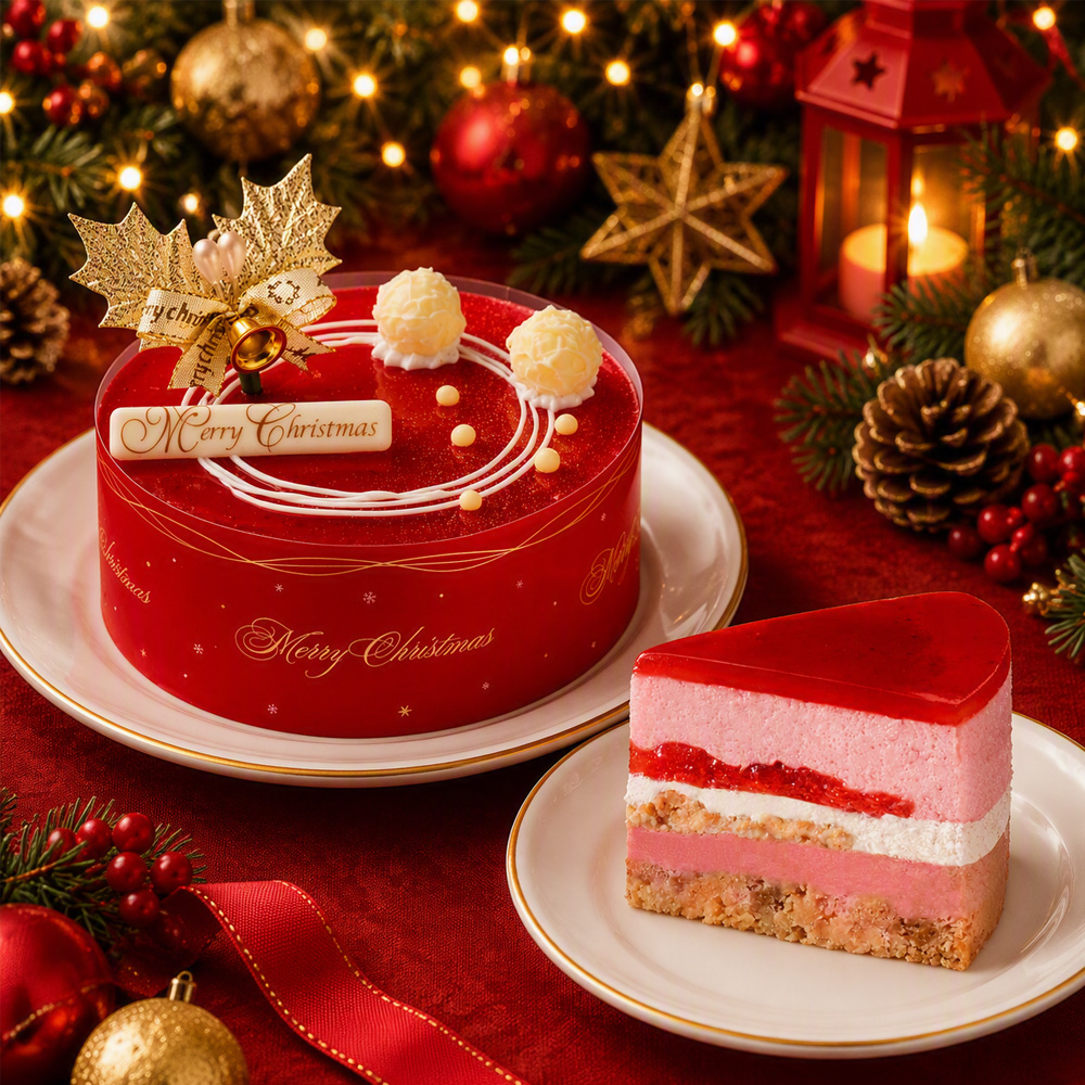 クリスマス　ベリー＆フロマージュケーキ４号