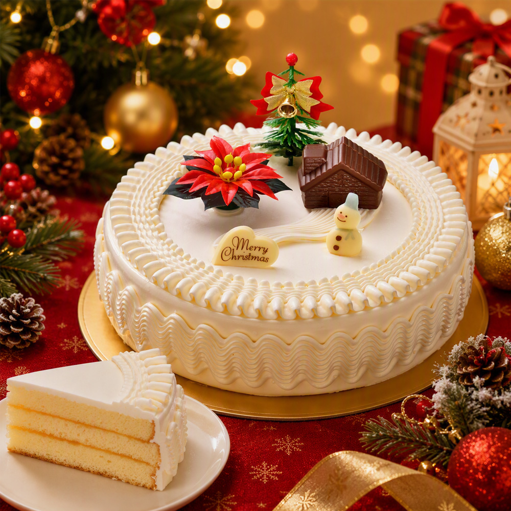 クリスマスホワイトケーキ６号