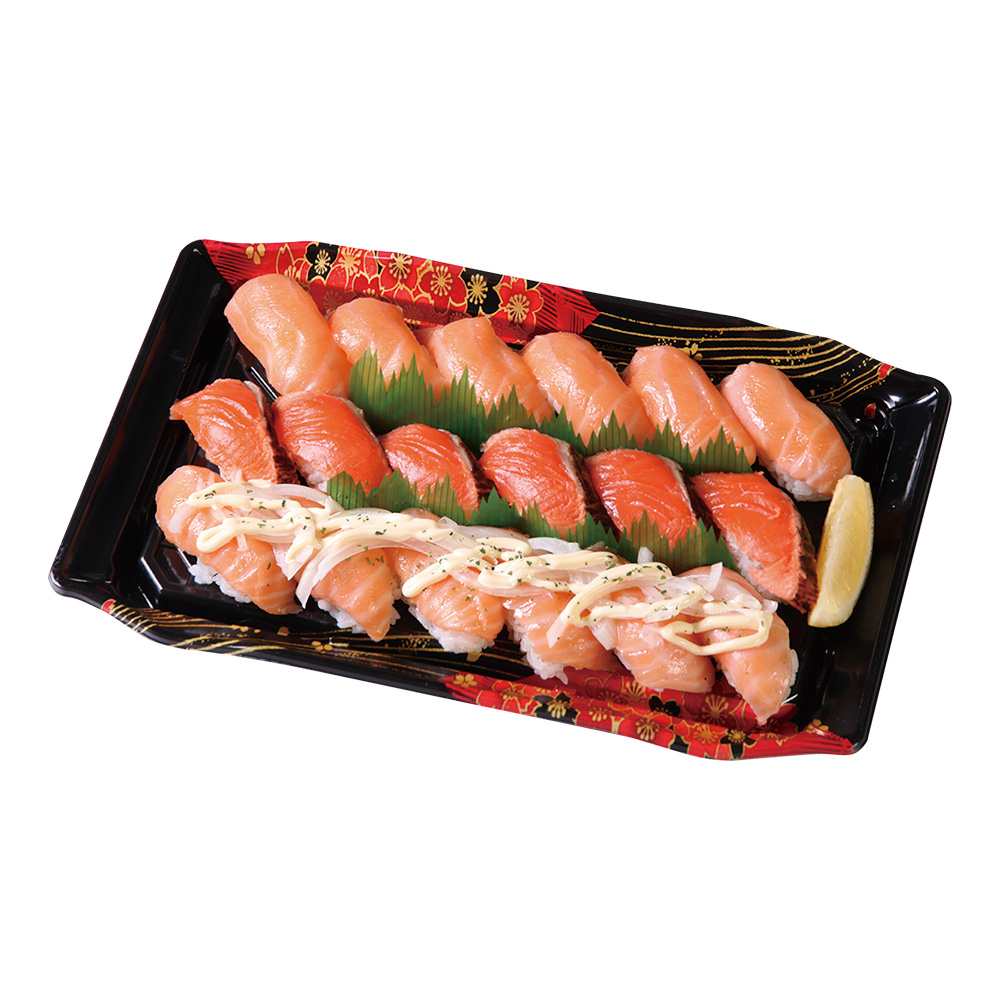 お魚屋さんのサーモン尽くし握り寿司　１８貫入　３～４人前